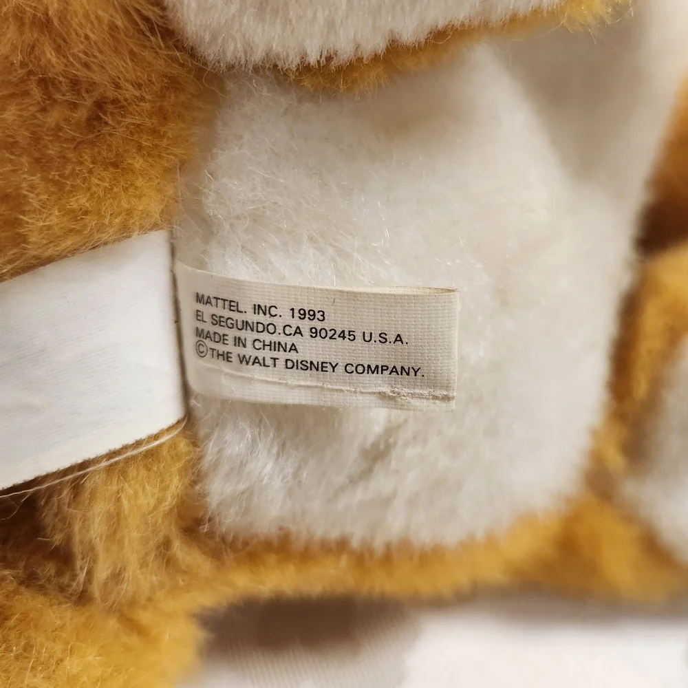 Vintage The Lion King Purring Simba Plush Walt Disney Stuffed Animal 1993